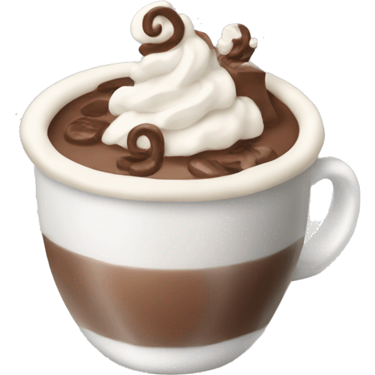 Hot cocoa with whipped cream emoji