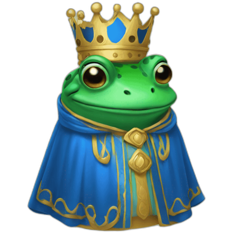 blue king froggy simple emoji