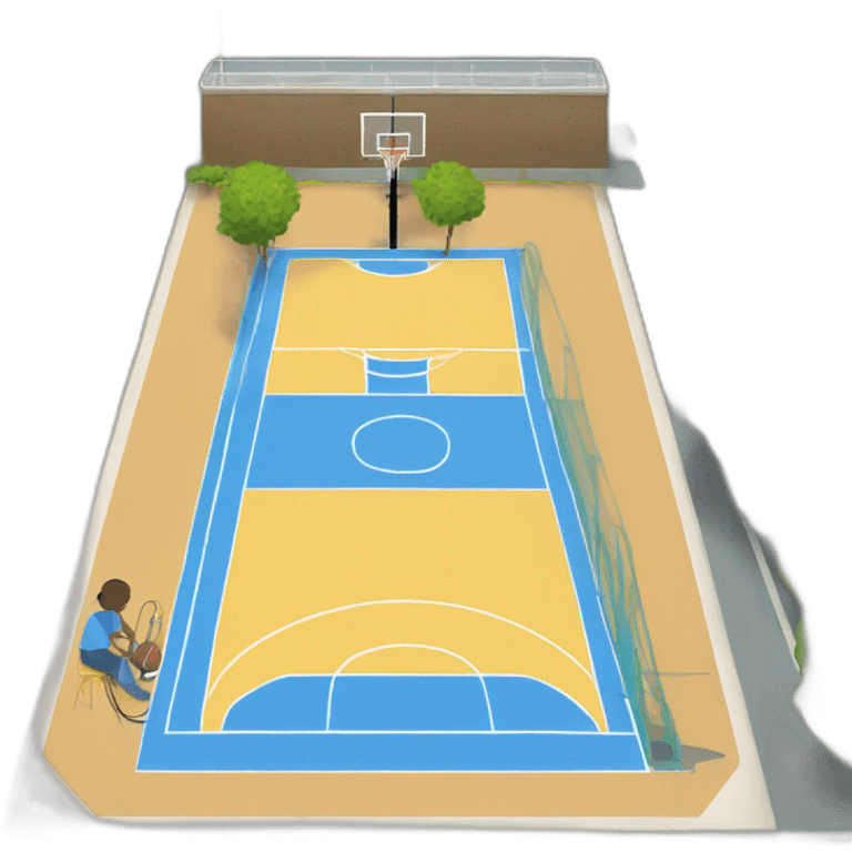 pressure washing basketball court emoji