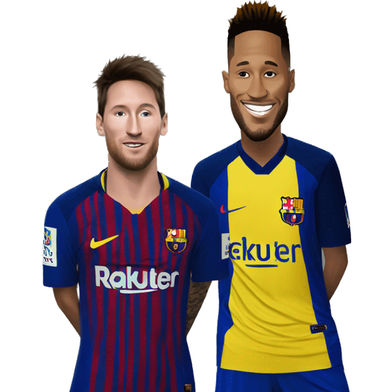 Neymar avec messi emoji