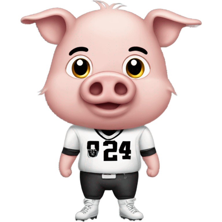 Pig with raiders jeremsey emoji