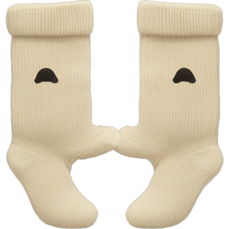 Two beige home socks emoji