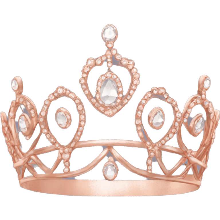 Rose gold tiara  emoji