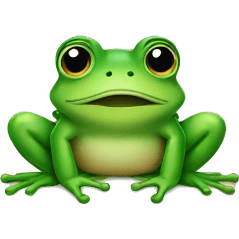 Cute frog emoji