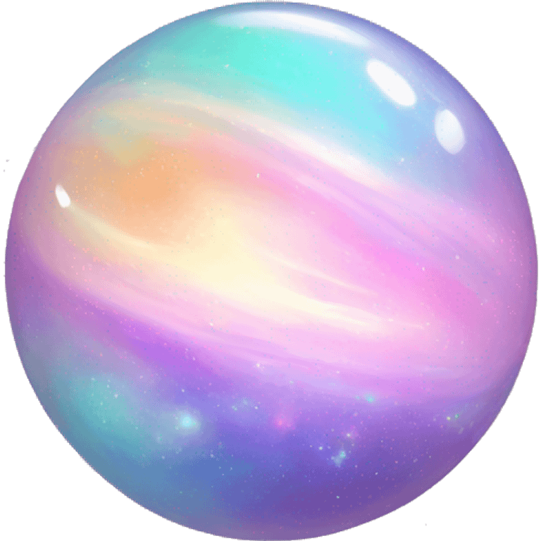 Pastel iridescent swirling galaxy orb emoji