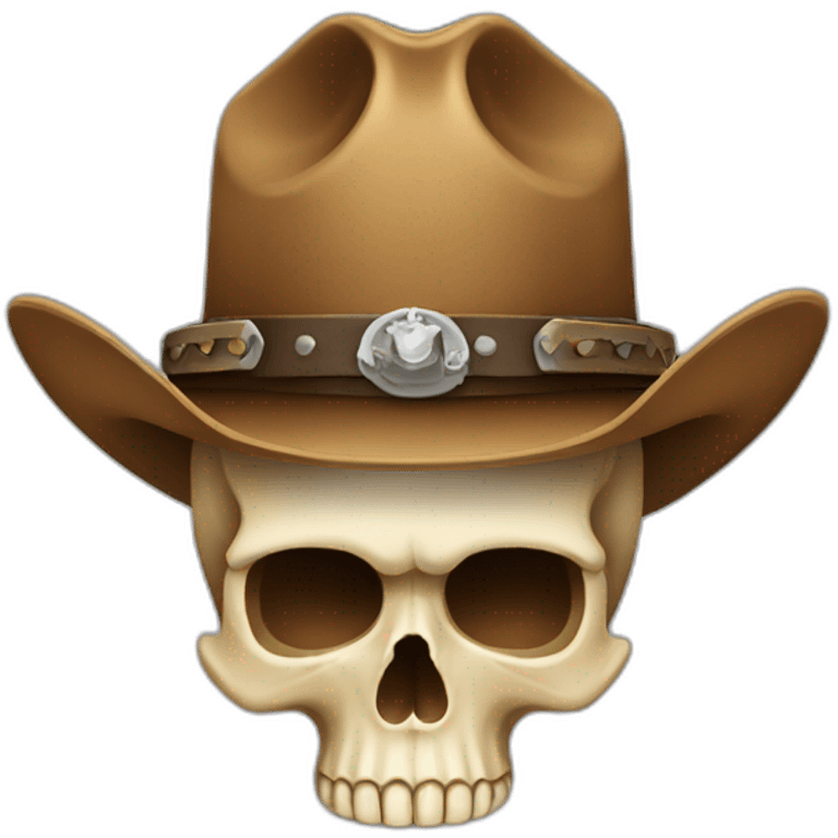 skull wearing a cowboy hat emoji