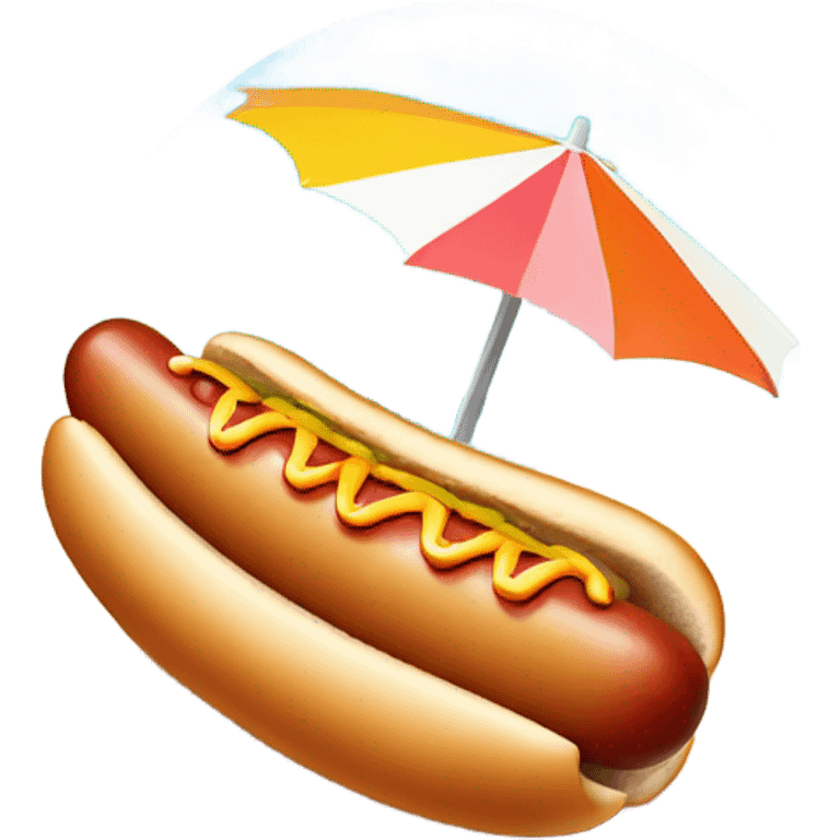 Hot dog on beach emoji