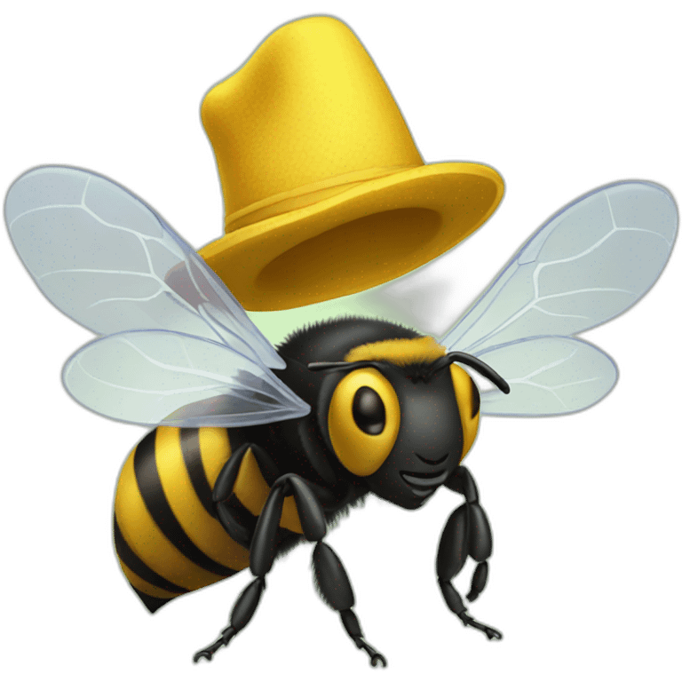 Bee in the hat emoji