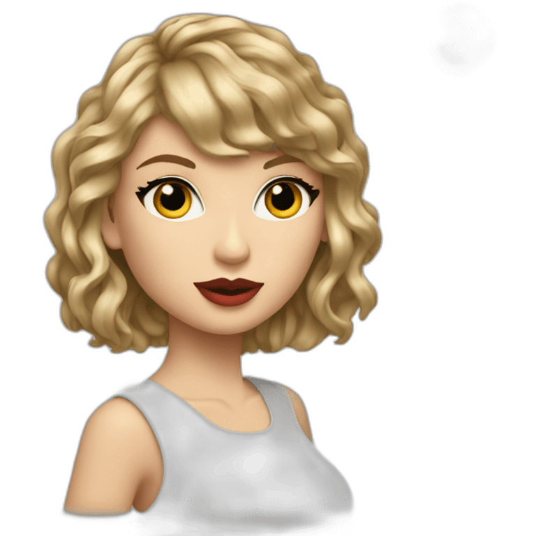 Taylor swift with a k ice emoji