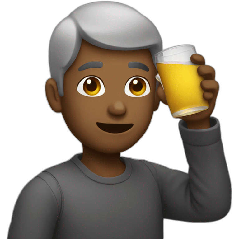 Man drinking  emoji