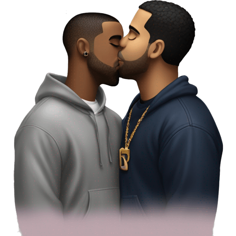 P diddy kissing Drake emoji