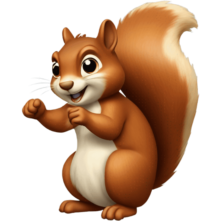 a squirrel waving its hand emoji