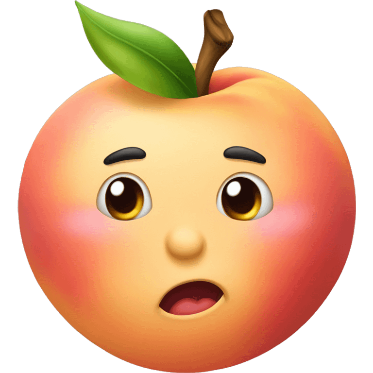 A peach with cheeks emoji