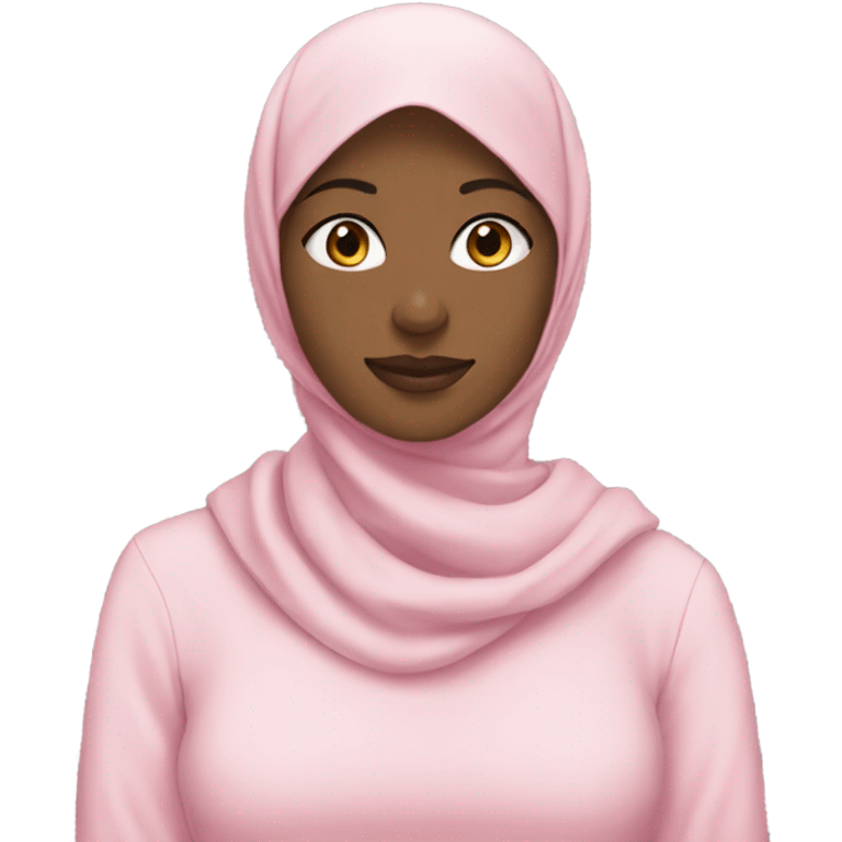 White Hijabi pink outfit emoji