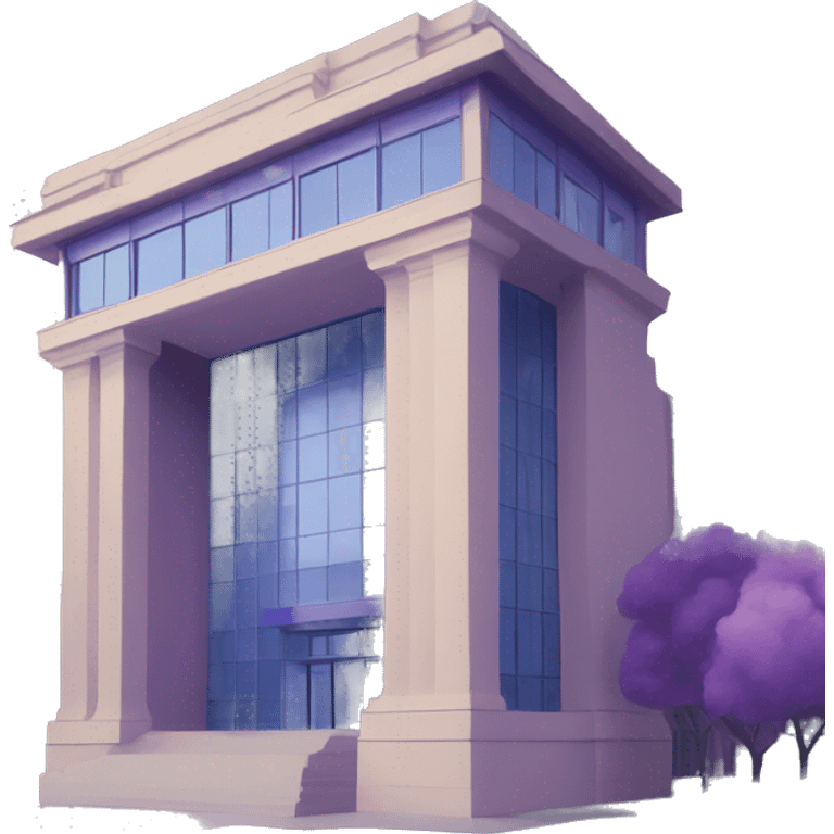 University building in blue and violet tones emoji