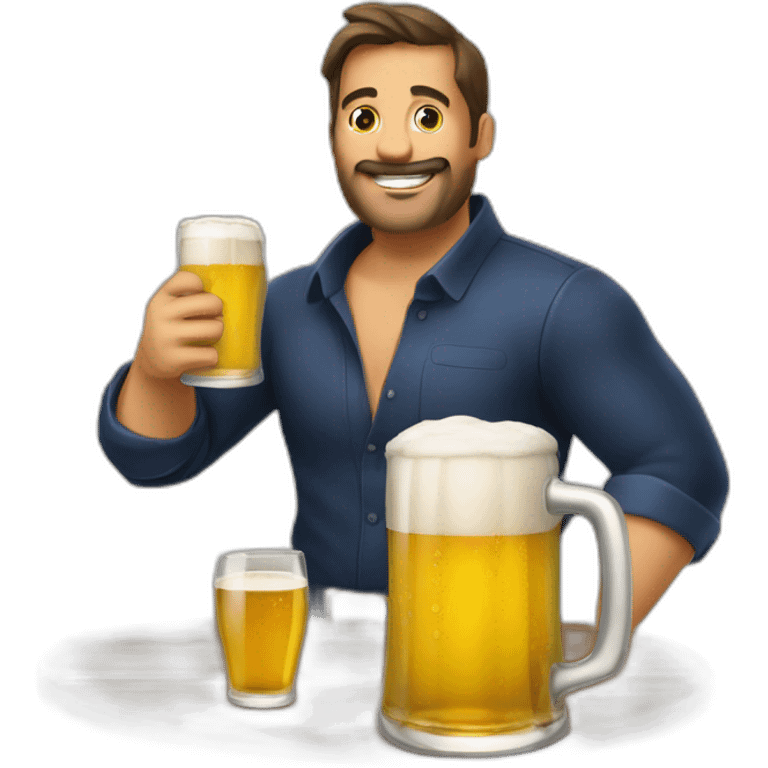 Sinok avec une bière emoji