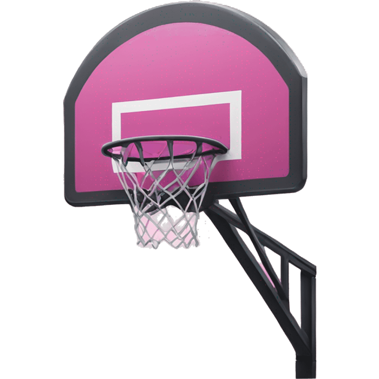 a pink basketball hoop emoji