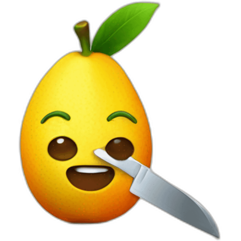 fruit with knife emoji