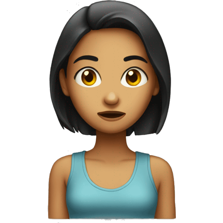 suspicious girl emoji