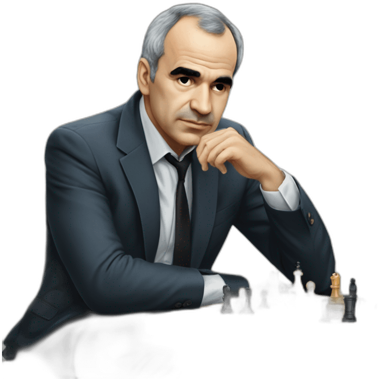 Garry Kasparov play chess over the board emoji