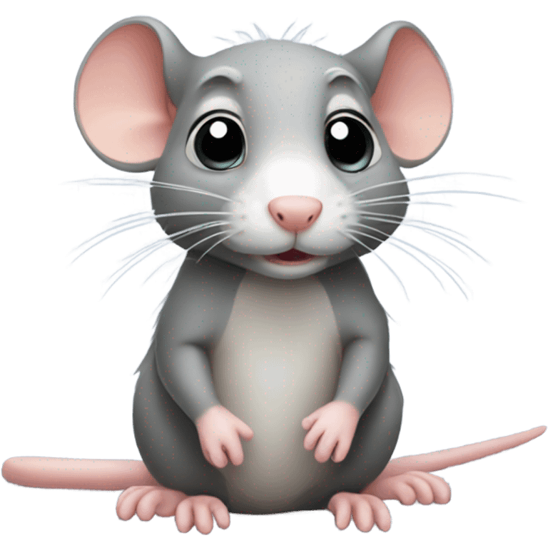 Cute rat sitting upright emoji