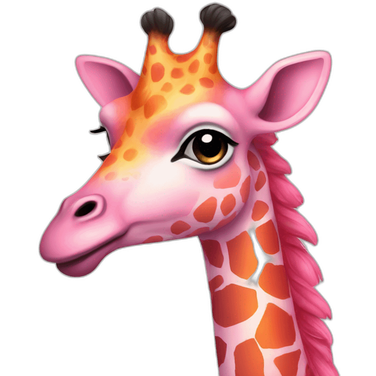 Flamingogiraffe perfection  emoji