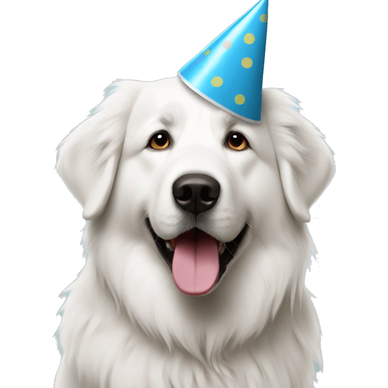 Great Pyrenees dog BIRTHDAY emoji