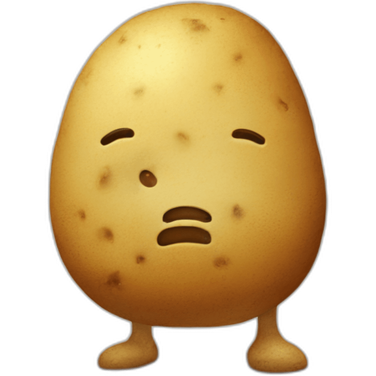 sad potato without a piece of head emoji