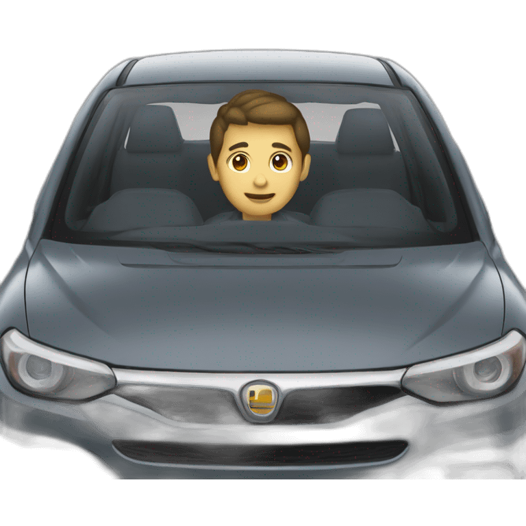 Acolyte in a car emoji