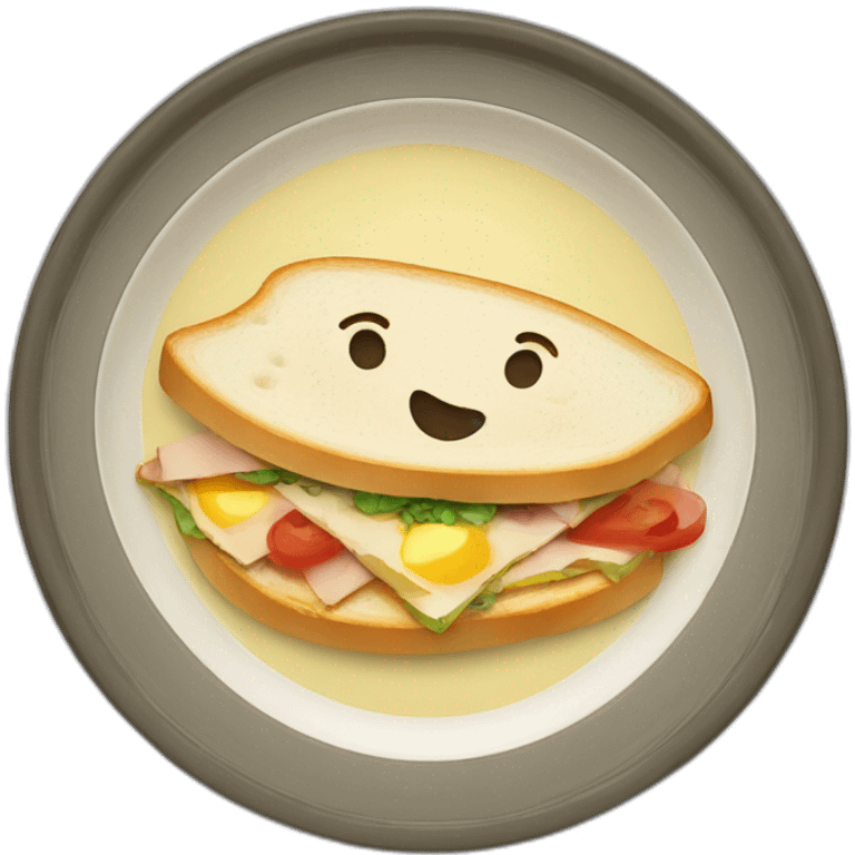 soup sandwich plate emoji