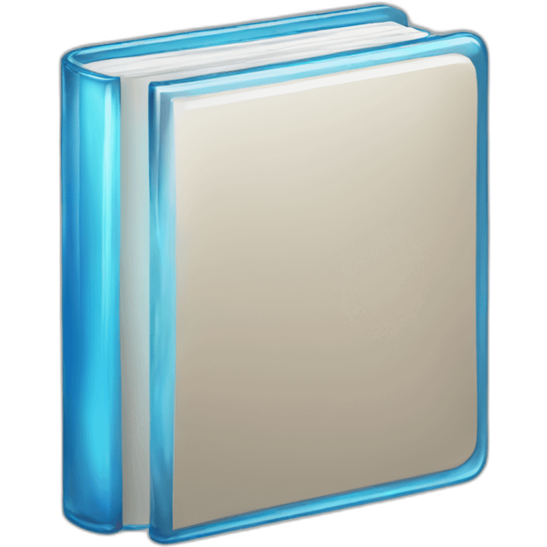 blue clear glass book emoji