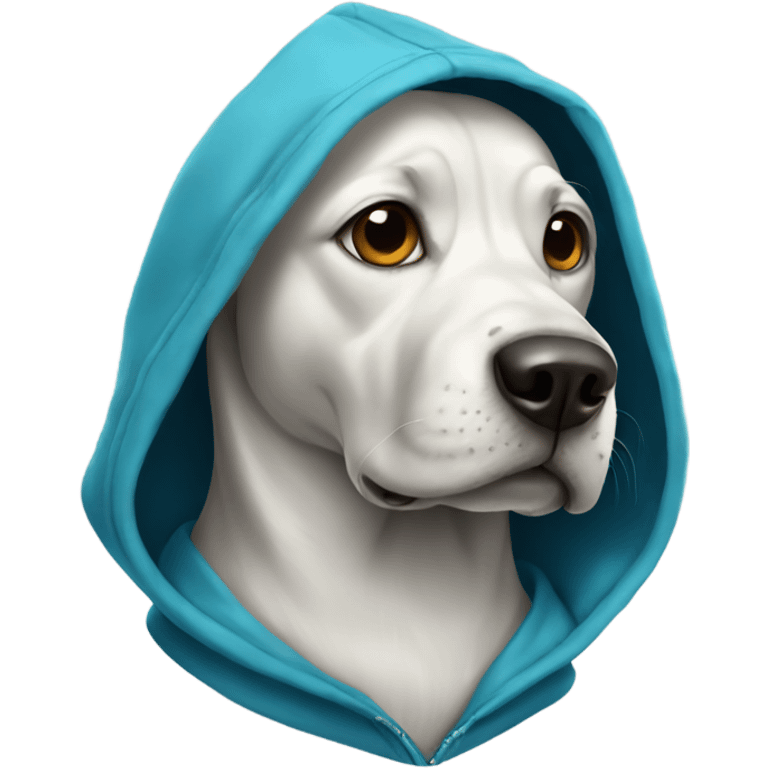 Dog wearing a hoodie emoji