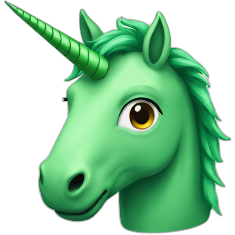 Green unicorn emoji