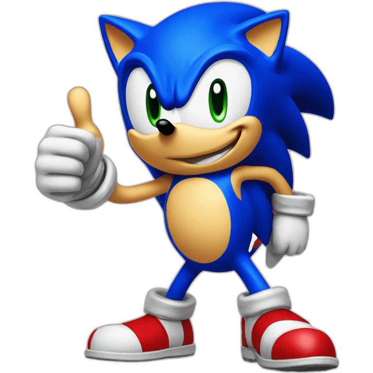 Sonic giving a thumbs up emoji