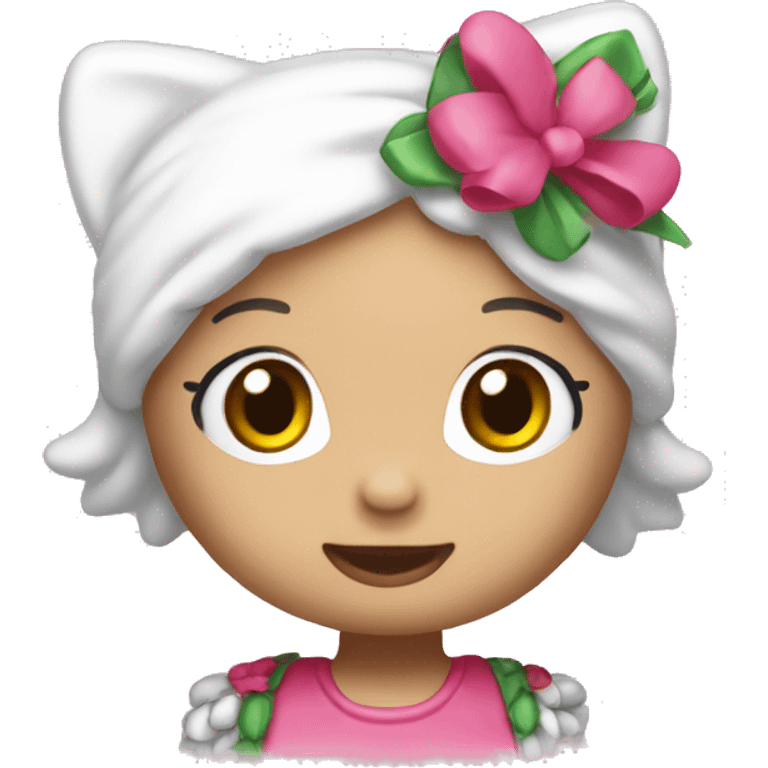 Hello kitty wearing a 2025 headband emoji