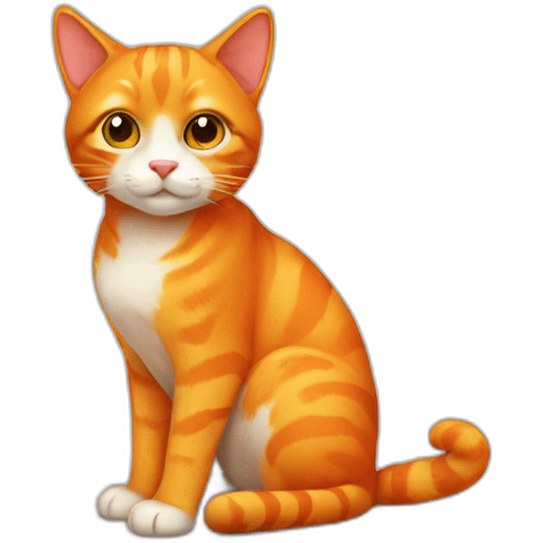 a cute orange cat sitting emoji