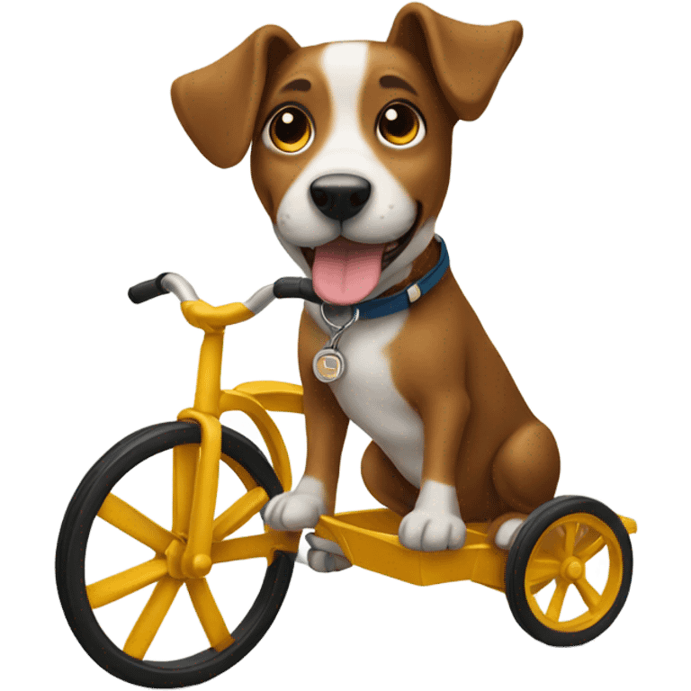 Dog on a tricycle  emoji