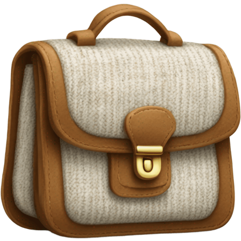 Tweed white bag  emoji