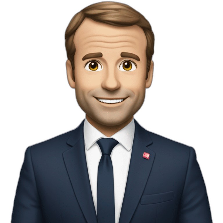 Macron déguisé en hello kity emoji