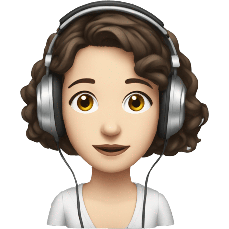 Sasha Spielberg with headphones  emoji