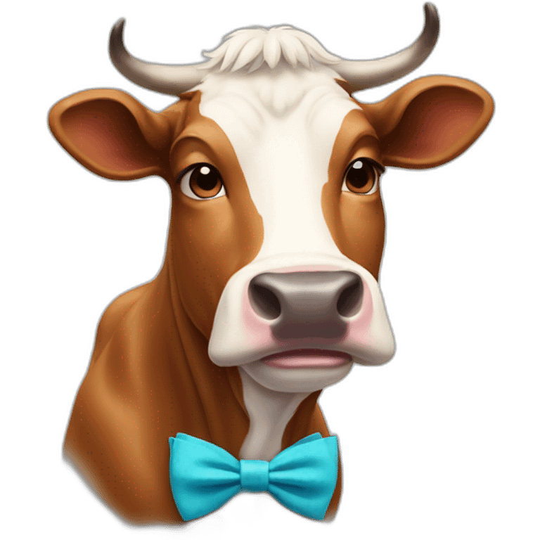 cow with bowtie emoji