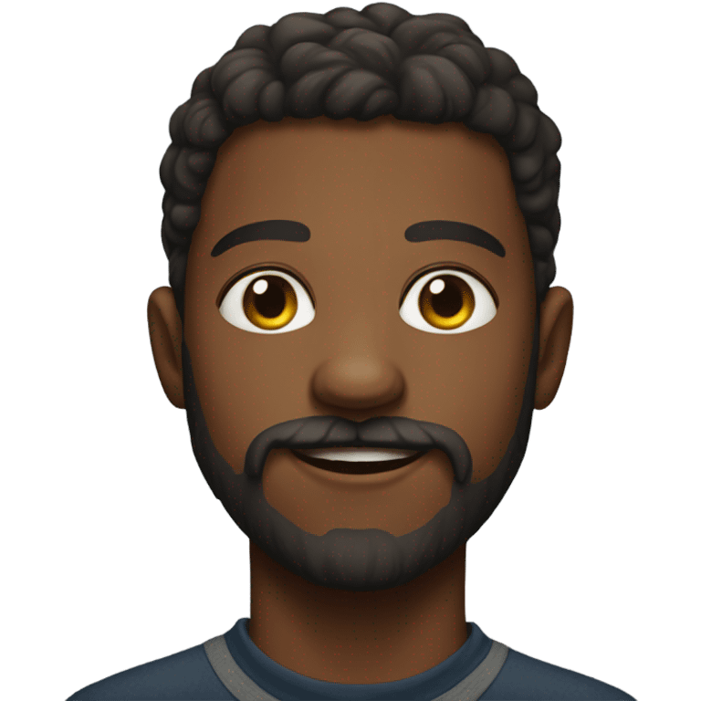 young man with beard portrait emoji