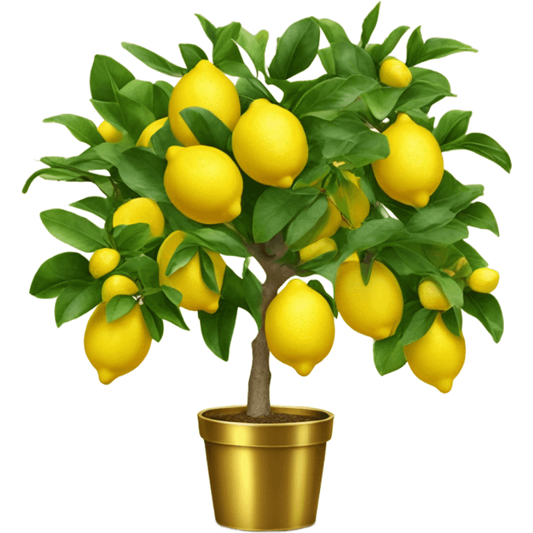 Lemon tree in gold pot emoji