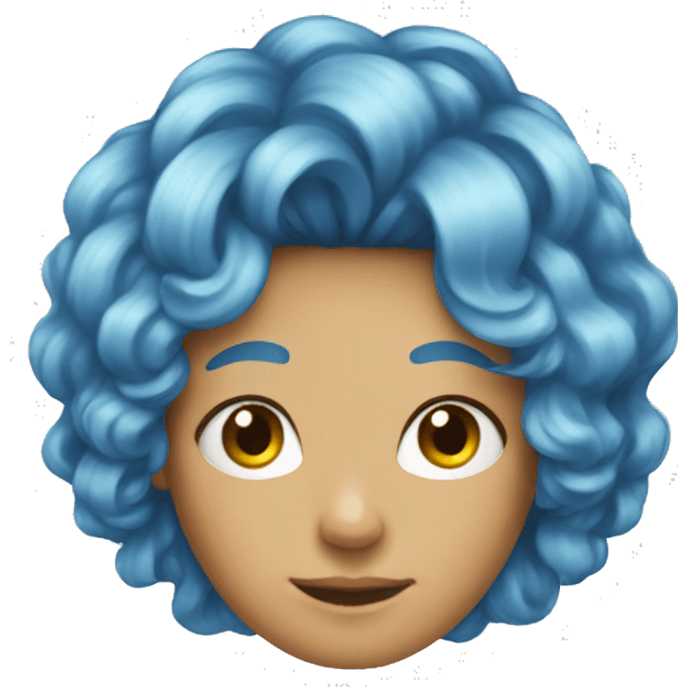  Blue right wig emoji