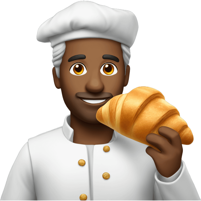 Frenchman with croissant emoji