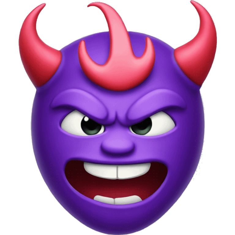 purple devil emoji winking emoji