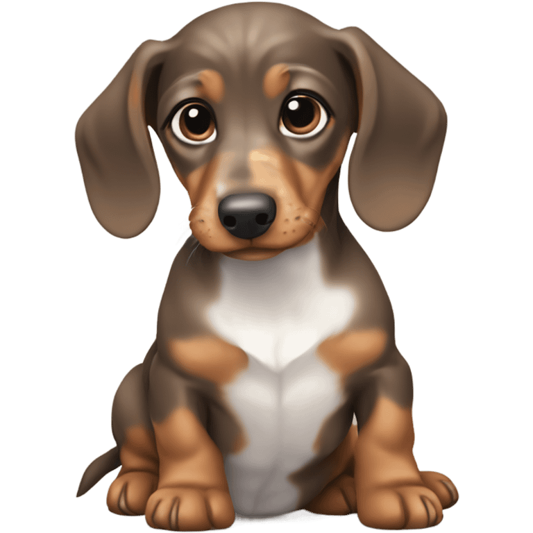 marble dachshund puppy emoji