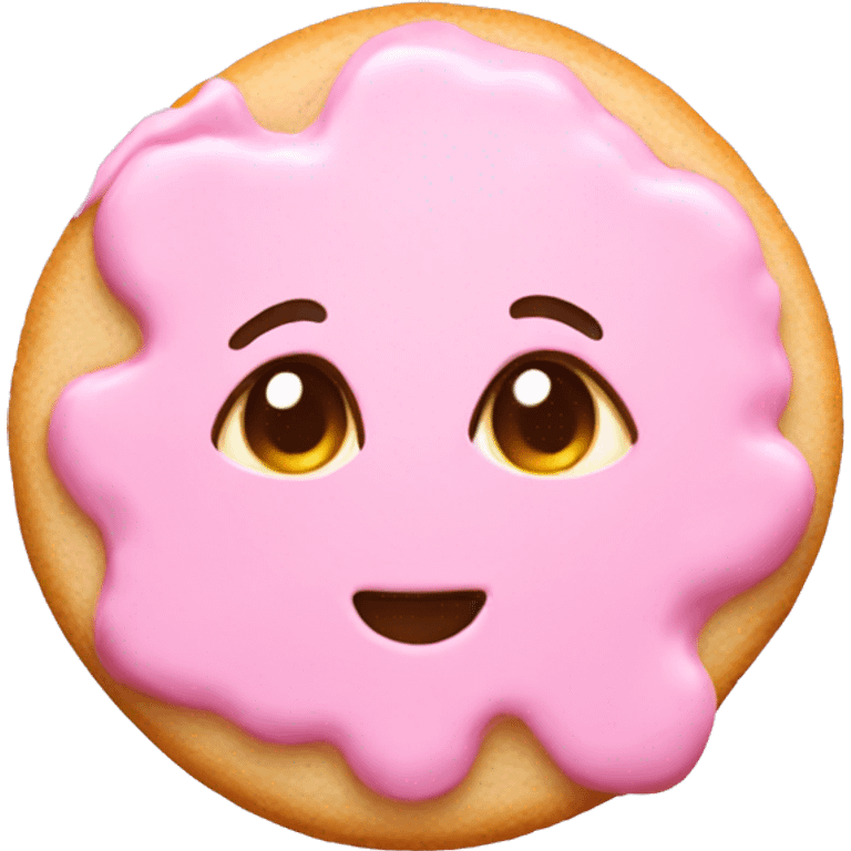 Pink sugar cookie emoji