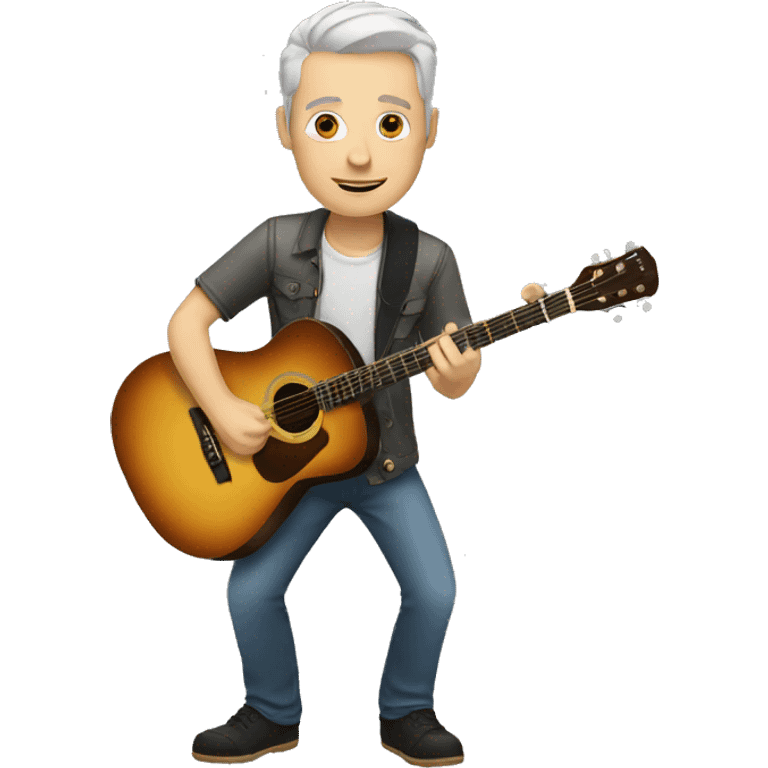 White man playing guitar emoji