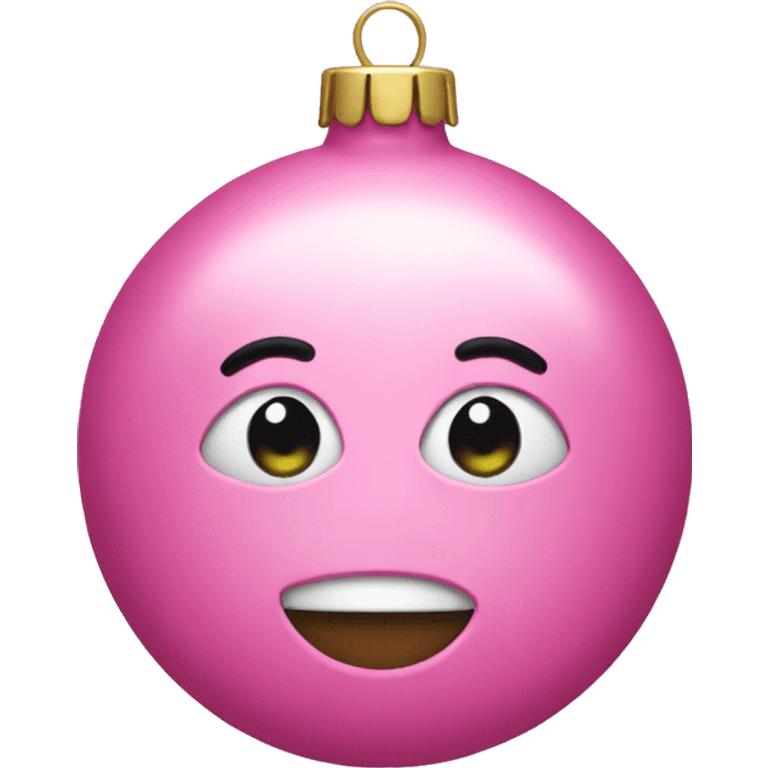 Pink holiday ornament   emoji